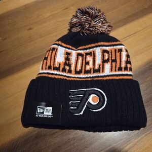 New Era Black and Orange Philadelphia Flyers Beanie